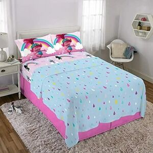 Franco Trolls World Tour Full Sheet Set 4pc Kids Bedding Microfiber NB2508